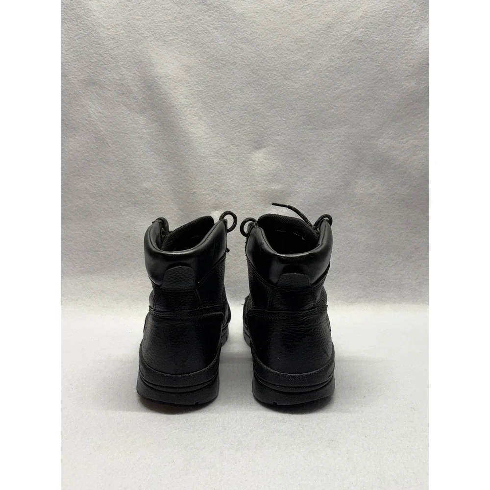 Wolverine Mens Black Leather Work Boots Lace Up Ankle Utility Shoes Size 10.5 M